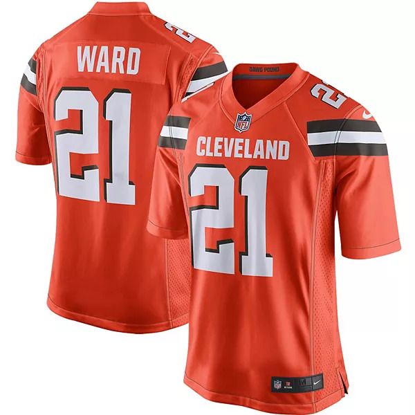 Men Cleveland Browns 21 Denzel Ward Nike Orange Player Game NFL Jersey